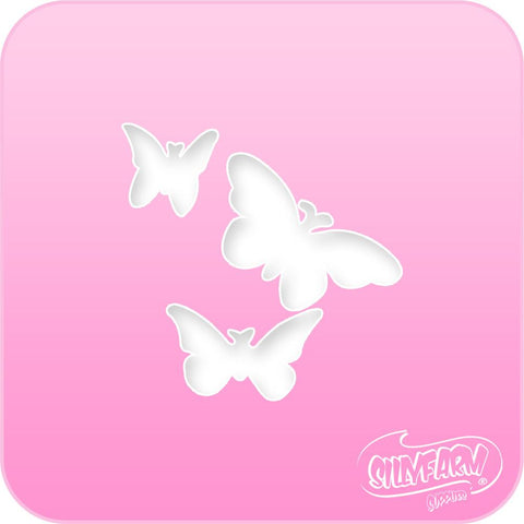 3 Butterflies Pink Power Stencil
