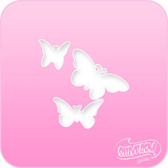 3 Butterflies Pink Power Stencil - Silly Farm Supplies