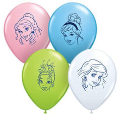 5" Disney Princess Assortment Printed Latex Balloons 100 pk - Silly Farm Supplies