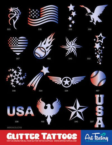 AMERICANA COLLECTION -80 Stencil + DISPLAY  Poster Set
