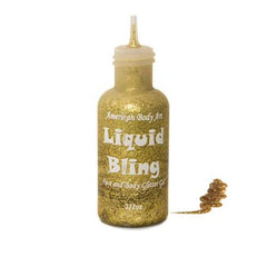 Amerikan Body Art Liquid Bling Brilliant Gold .5oz - Silly Farm Supplies