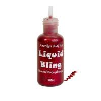 Amerikan Body Art Liquid Bling Fire Truck Red .5oz - Silly Farm Supplies
