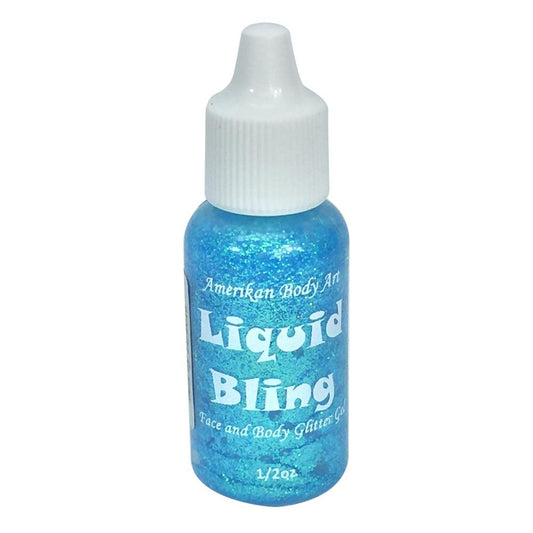 Amerikan Body Art Liquid Bling Glacier Blue .5oz - Silly Farm Supplies