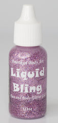 Amerikan Body Art Liquid Bling Tickled Pink .5oz - Silly Farm Supplies