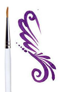 Aqualon #1 Round Brush - beginner face painting brush for fine details