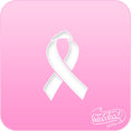 Awareness Ribbon Pink Power Stencil