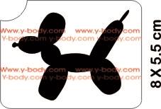 Balloon Dog Glitter Tattoo Y-Body Stencil 5 pack - Silly Farm Supplies