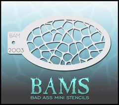 BAM2003 Bad Ass Mini Stencil - Silly Farm Supplies