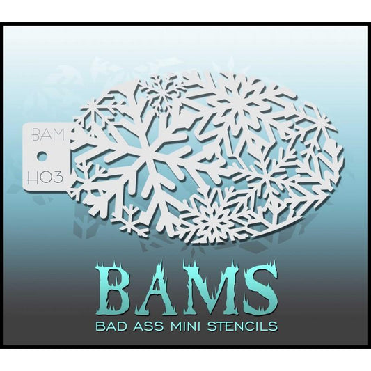 BAMH03 Bad Ass Mini Holiday Stencil - Silly Farm Supplies