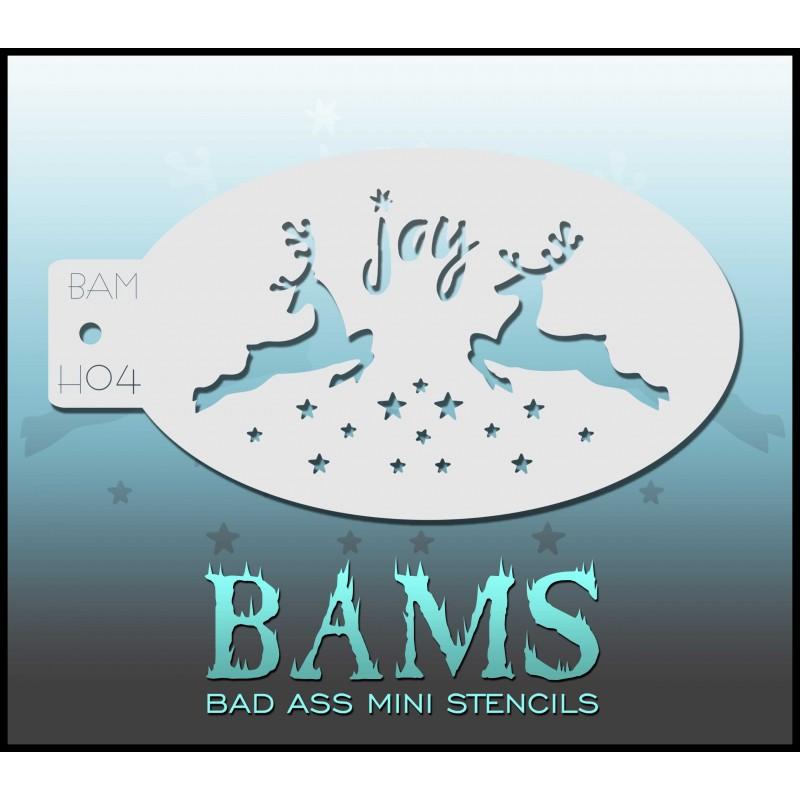 BAMH04 Bad Ass Mini Holiday Stencil - Silly Farm Supplies