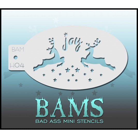 BAMH04 Bad Ass Mini Holiday Stencil - Silly Farm Supplies
