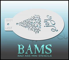 BAMH07 Bad Ass Mini Holiday Stencil - Silly Farm Supplies