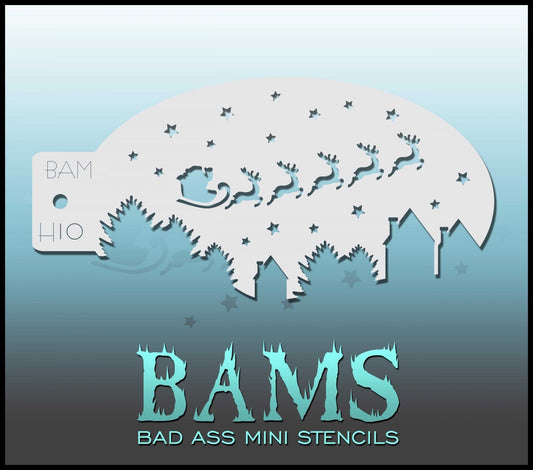 BAMH10 Bad Ass Mini Holiday Stencil - Silly Farm Supplies