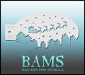 BAMH10 Bad Ass Mini Holiday Stencil