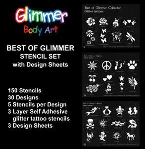 Best of Glimmer Stencil Collection with Design Sheets
