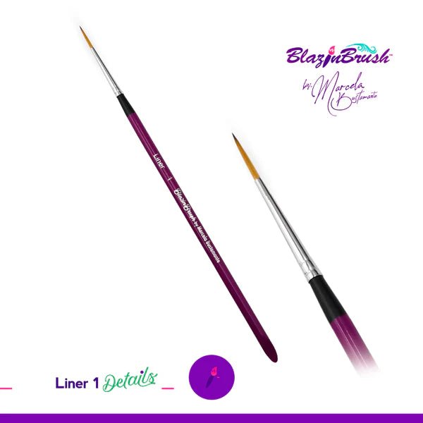 Blazin Brush DETAILS Liner #L1 Brush by Marcela Bustamante (L1) - Silly Farm Supplies