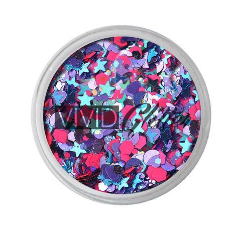 Blazin Unicorn Loose Glitter Jar 7.5g by Vivid Glitter - Silly Farm Supplies