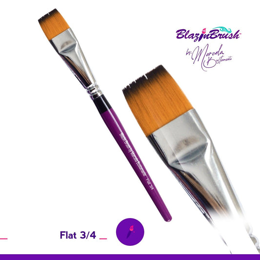 Blazing Brush 3/4 Flat Brush by Marcela Bustamante - Silly Farm Supplies