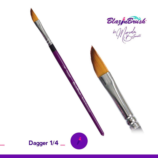 Blazing Brush Dagger 1/4 Brush by Marcela Bustamante - Silly Farm Supplies