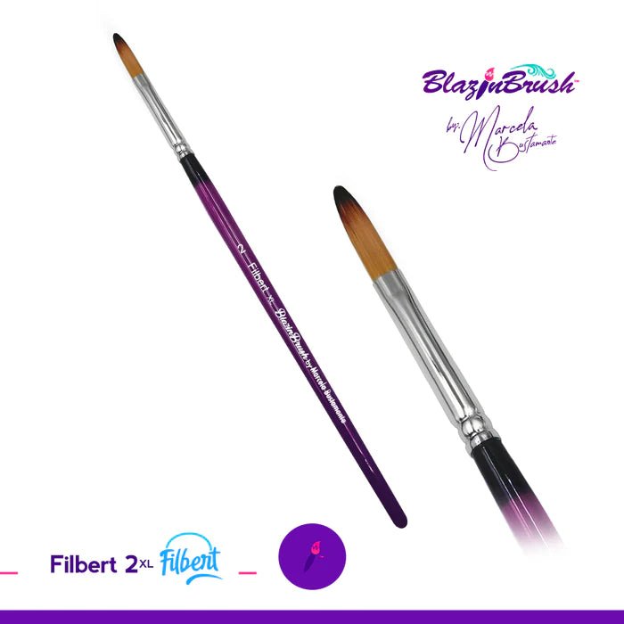 Blazing Brush FILBERT Brush 2XL by Marcela Bustamante - Silly Farm Supplies