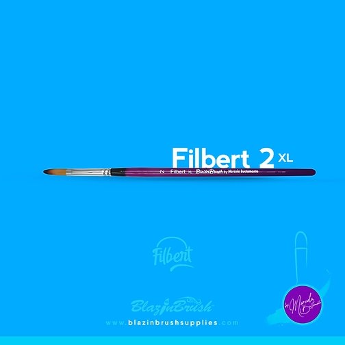 Blazing Brush FILBERT Brush 2XL by Marcela Bustamante - Silly Farm Supplies