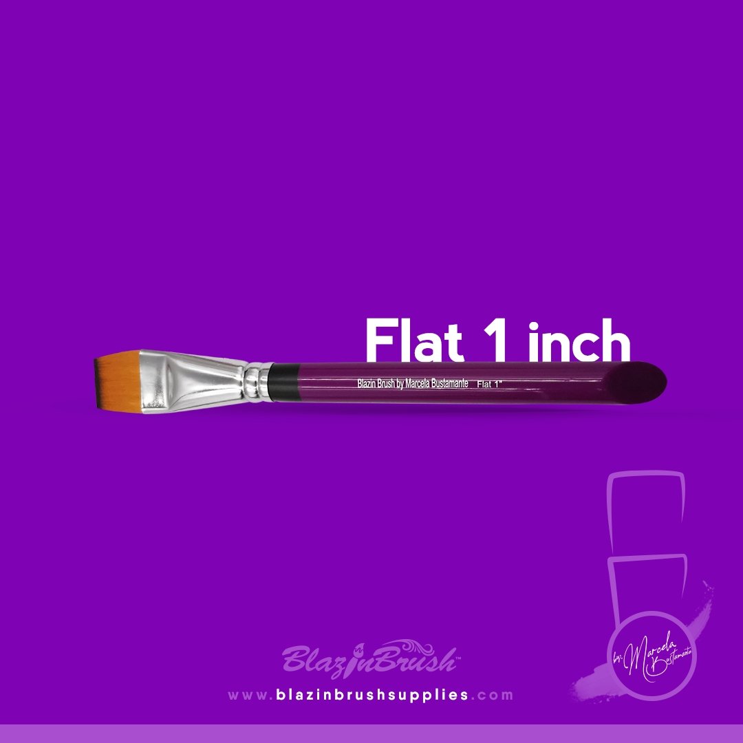Blazing Brush Flat 1 inch Brush by Marcela Bustamante - Silly Farm Supplies