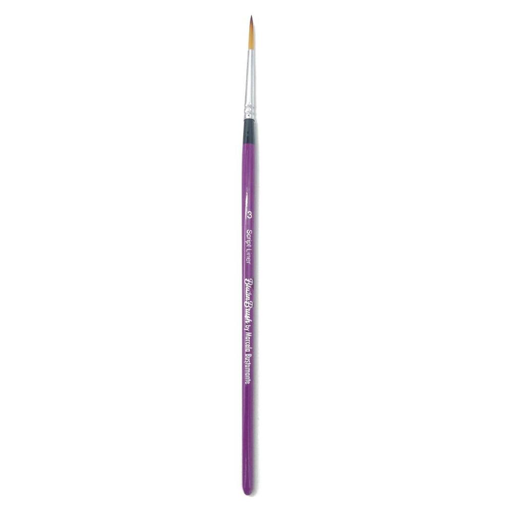 Blazing Brush Script Liner 3 Brush by Marcela Bustamante - Silly Farm Supplies