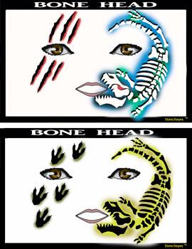 Bone Head Stencil Eyes Stencil