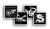 Boys Assorted Glitter Tattoo Stencil 50 Pack - Silly Farm Supplies