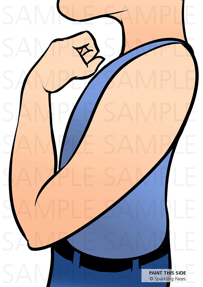 Boy's Upper Arm Sparkling Faces Practice Board by Svetlana Keller - Silly Farm Supplies
