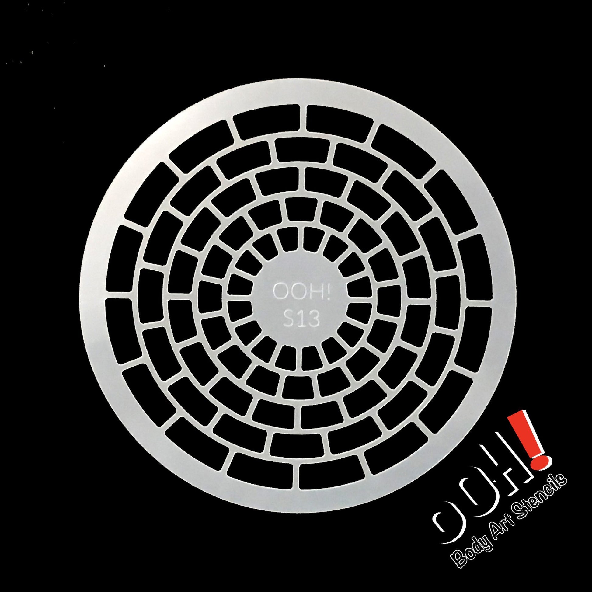 Brick Sphere Airbrush & Face Paint Stencil by Ooh! Body Art (S13) - Silly Farm Supplies