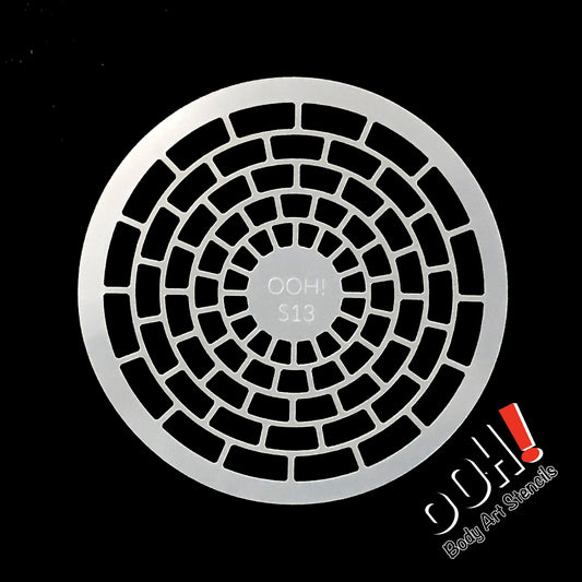 Brick Sphere Airbrush & Face Paint Stencil by Ooh! Body Art (S13) - Silly Farm Supplies