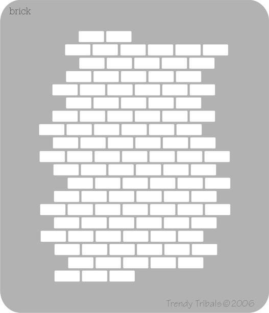 Brick Splash Trendy Tribal Stencil - Silly Farm Supplies