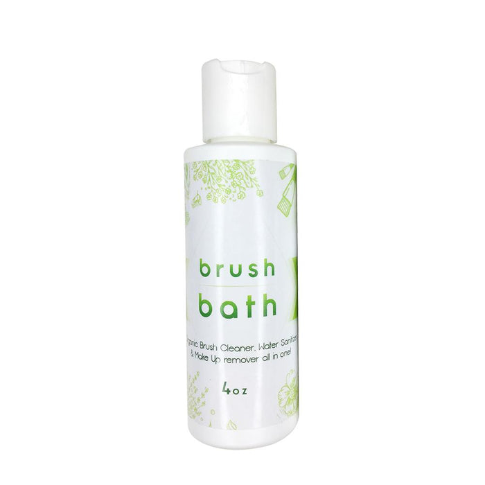 Bottle of brush bath on a white background