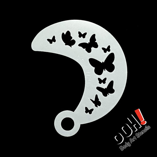 Butterfly Wrap Face Paint Stencil by Ooh! Body Art (W20) - Silly Farm Supplies