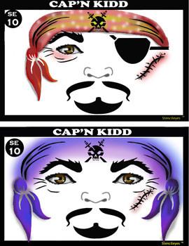 Cap'n Kidd Stencil Eyes Stencil (Pirate)