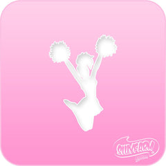 Cheerleader Pink Power Stencil - Silly Farm Supplies