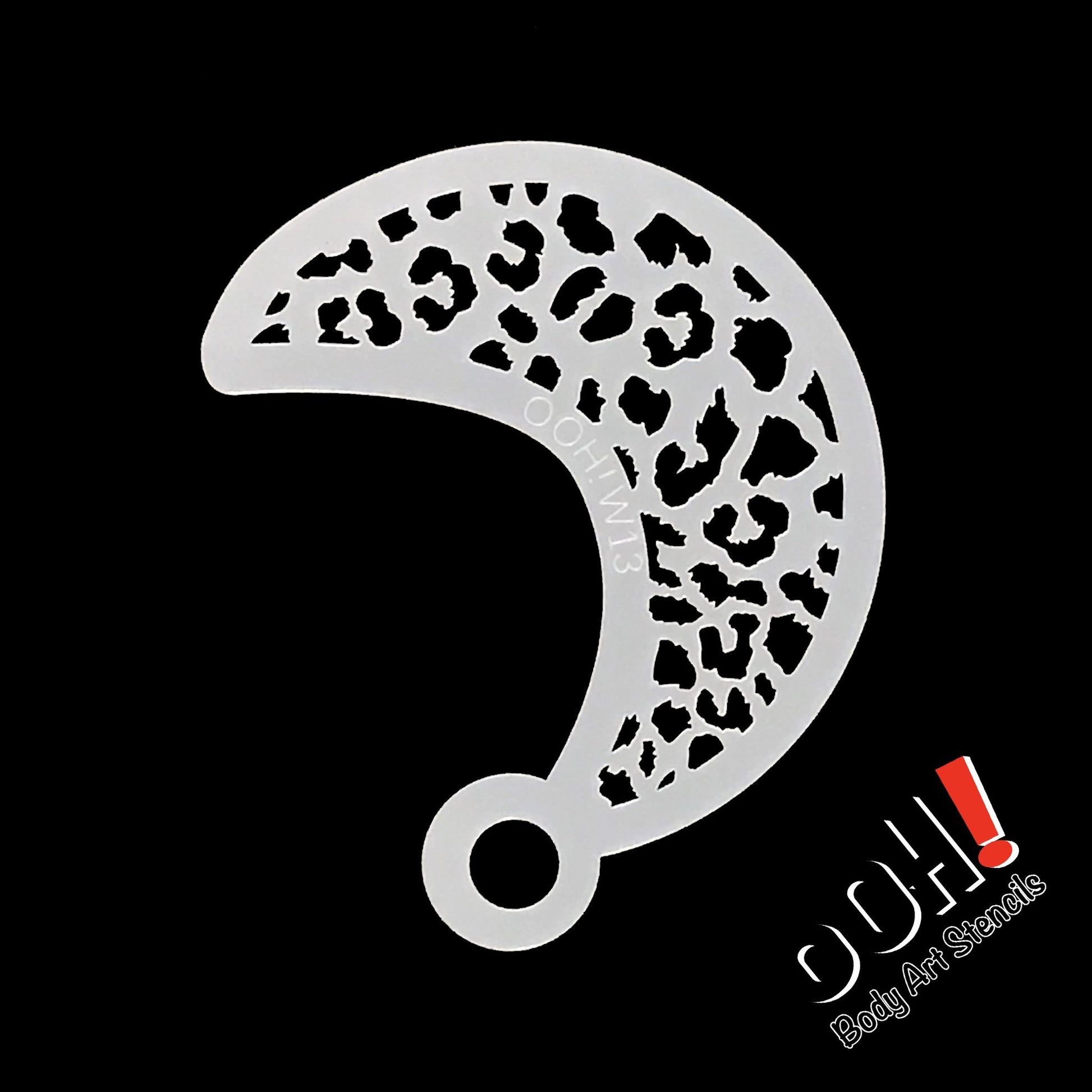 Cheetah Print Wrap Face Paint Stencil by Ooh! Body Art (W13) - Silly Farm Supplies