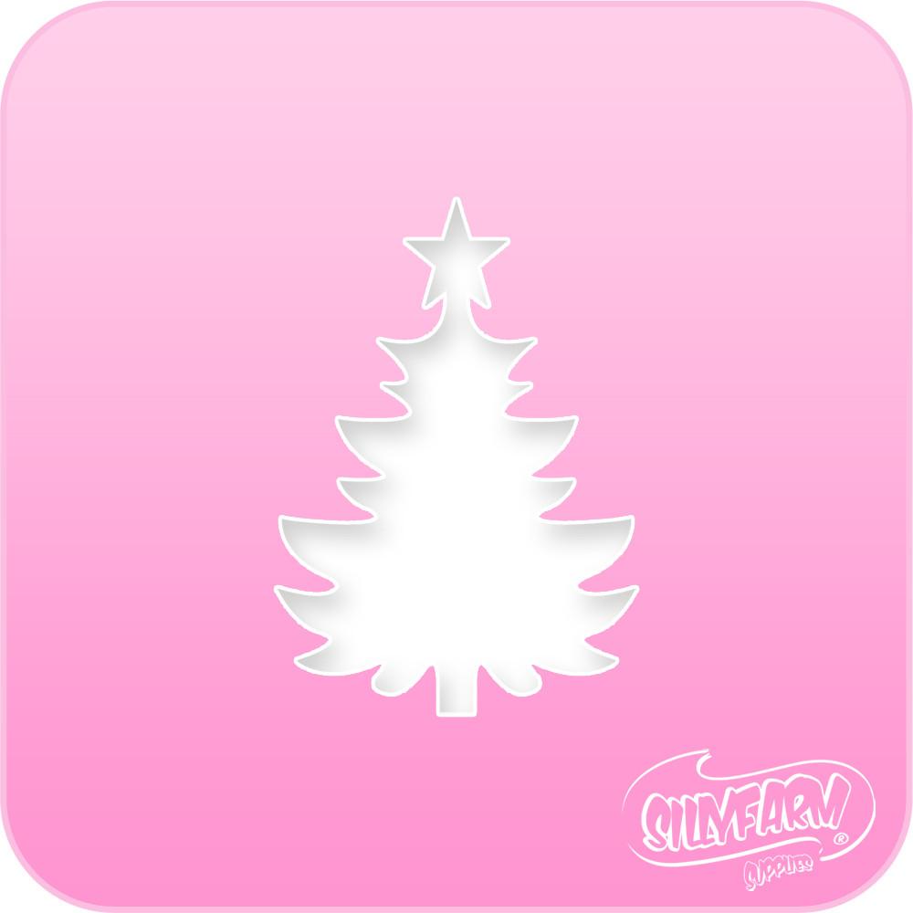 Christmas Tree Pink Power Stencil - Silly Farm Supplies