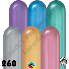 Chrome Assortment 100pk 260Q Qualatex Balloons - Silly Farm Supplies