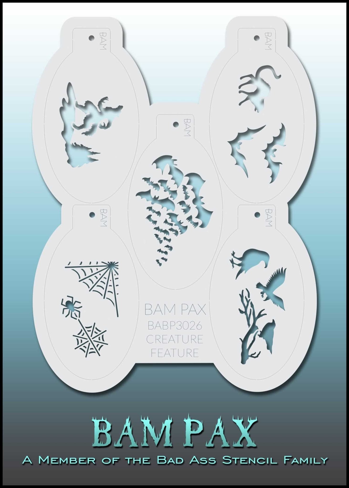 Creature Feature BAM PAX 3026 Stencil Set - Silly Farm Supplies