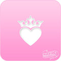 Crown Heart Pink Power Stencil