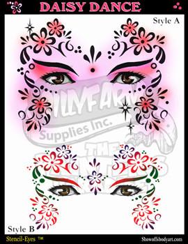 Daisy Dance Stencil Eyes Stencil - Silly Farm Supplies