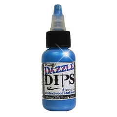 DAZZLE Dips Blue 1oz Waterproof Face Paint - Silly Farm Supplies