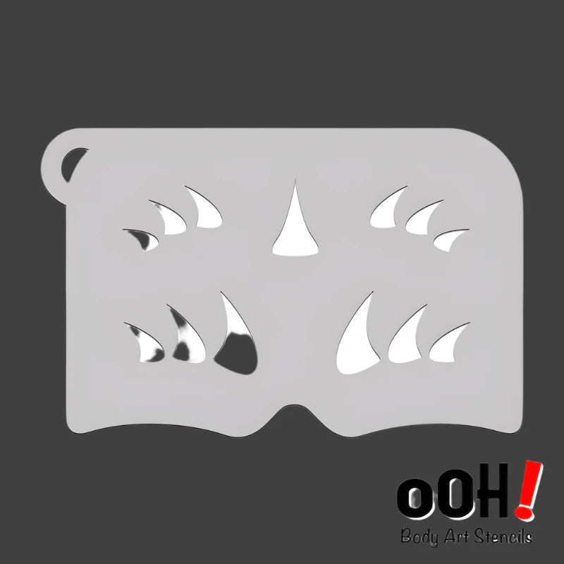 Dinosaur Horns Mask Stencil by Ooh! Body Art (K23) - Silly Farm Supplies