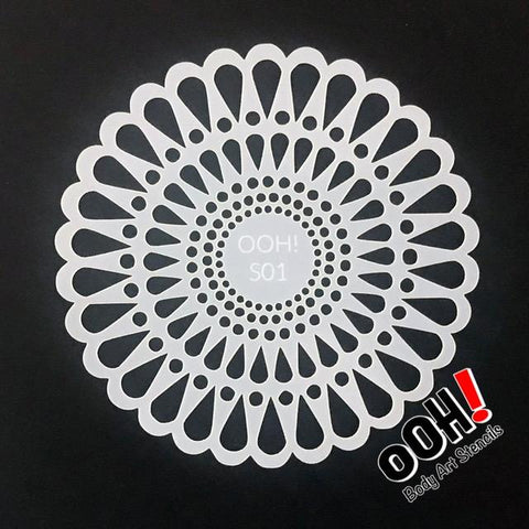 Doily Sphere Airbrush & Face Paint Stencil by Ooh! Body Art (S01)