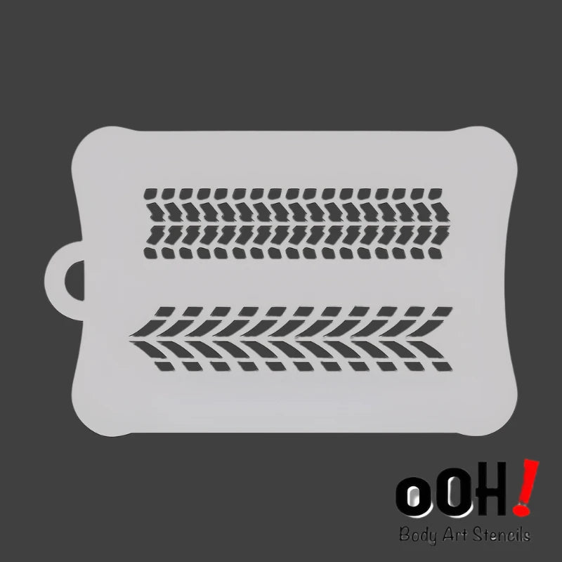 Double Tire Track Stencil by Ooh! Body Art (T35) - Silly Farm Supplies