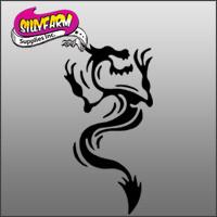 Dragon Flame Glitter Tattoo Stencil 10 Pack - Silly Farm Supplies
