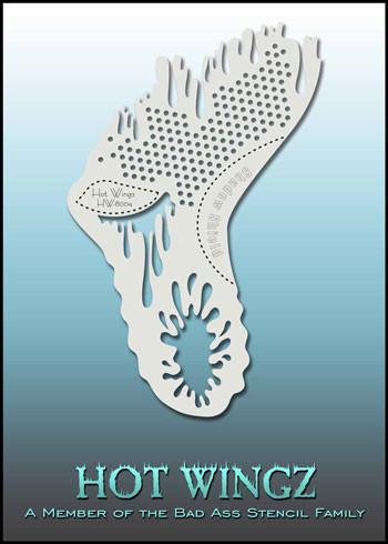 Drips and Splats HW8004 Hot Wingz Stencil - Silly Farm Supplies