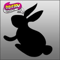 Easter Bunny 3 Glitter Tattoo Stencil 10 Pack - Silly Farm Supplies